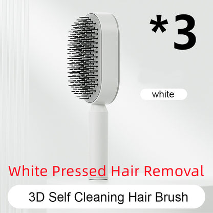Brosse Démêlante Auto-Nettoyante | Massage Cuir Chevelu Anti-Statique