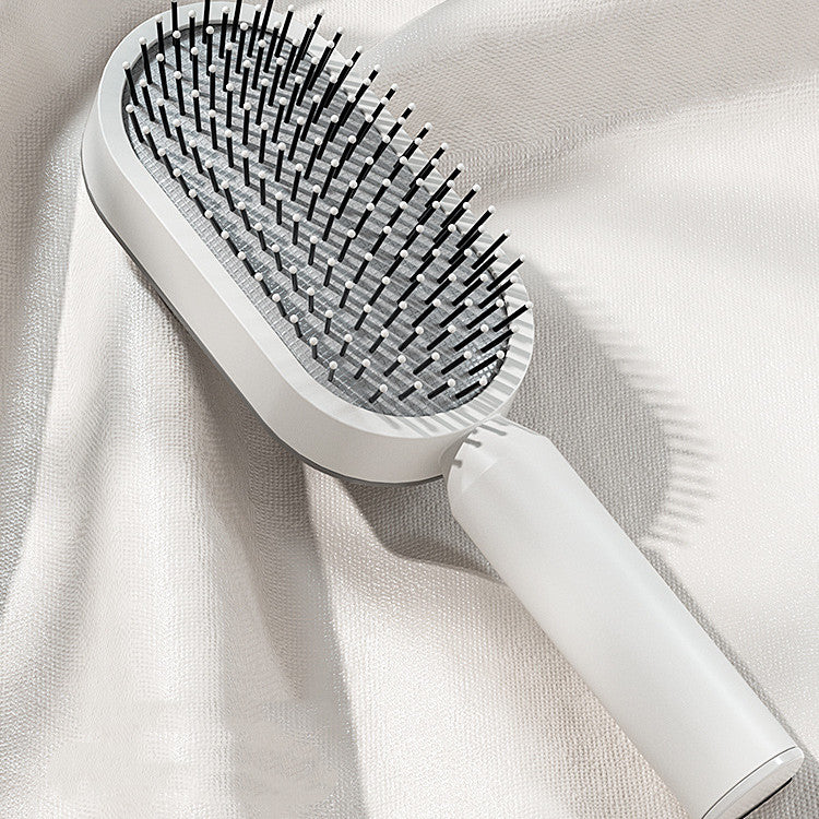 Brosse Démêlante Auto-Nettoyante | Massage Cuir Chevelu Anti-Statique