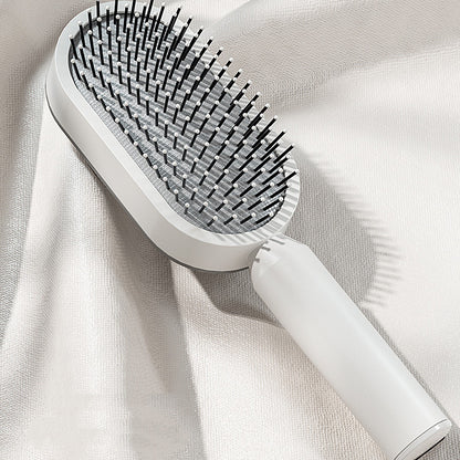 Brosse Démêlante Auto-Nettoyante | Massage Cuir Chevelu Anti-Statique