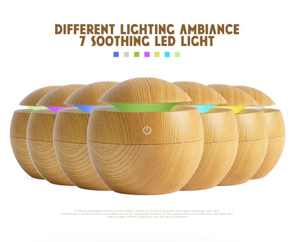 Diffuseur Aromathérapie USB | Veilleuse LED 7 Couleurs | Humidificateur Ultrasonique