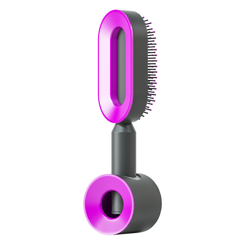Brosse Démêlante Auto-Nettoyante | Massage Cuir Chevelu Anti-Statique