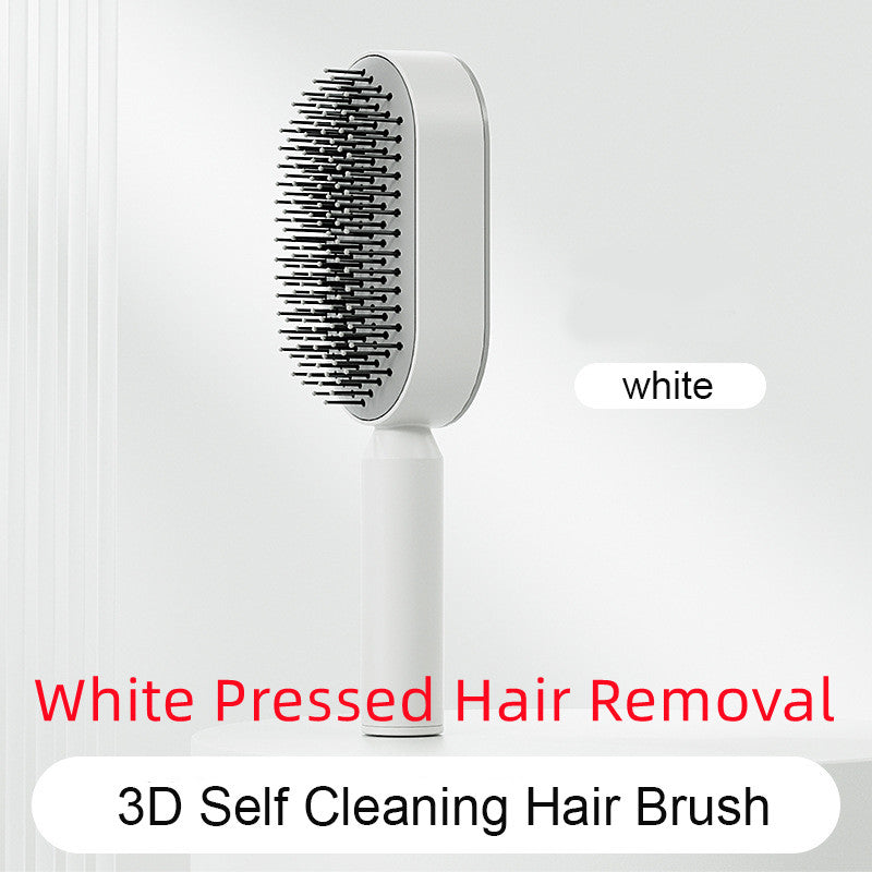 Brosse Démêlante Auto-Nettoyante | Massage Cuir Chevelu Anti-Statique