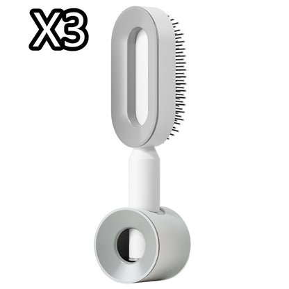 Brosse Démêlante Auto-Nettoyante | Massage Cuir Chevelu Anti-Statique