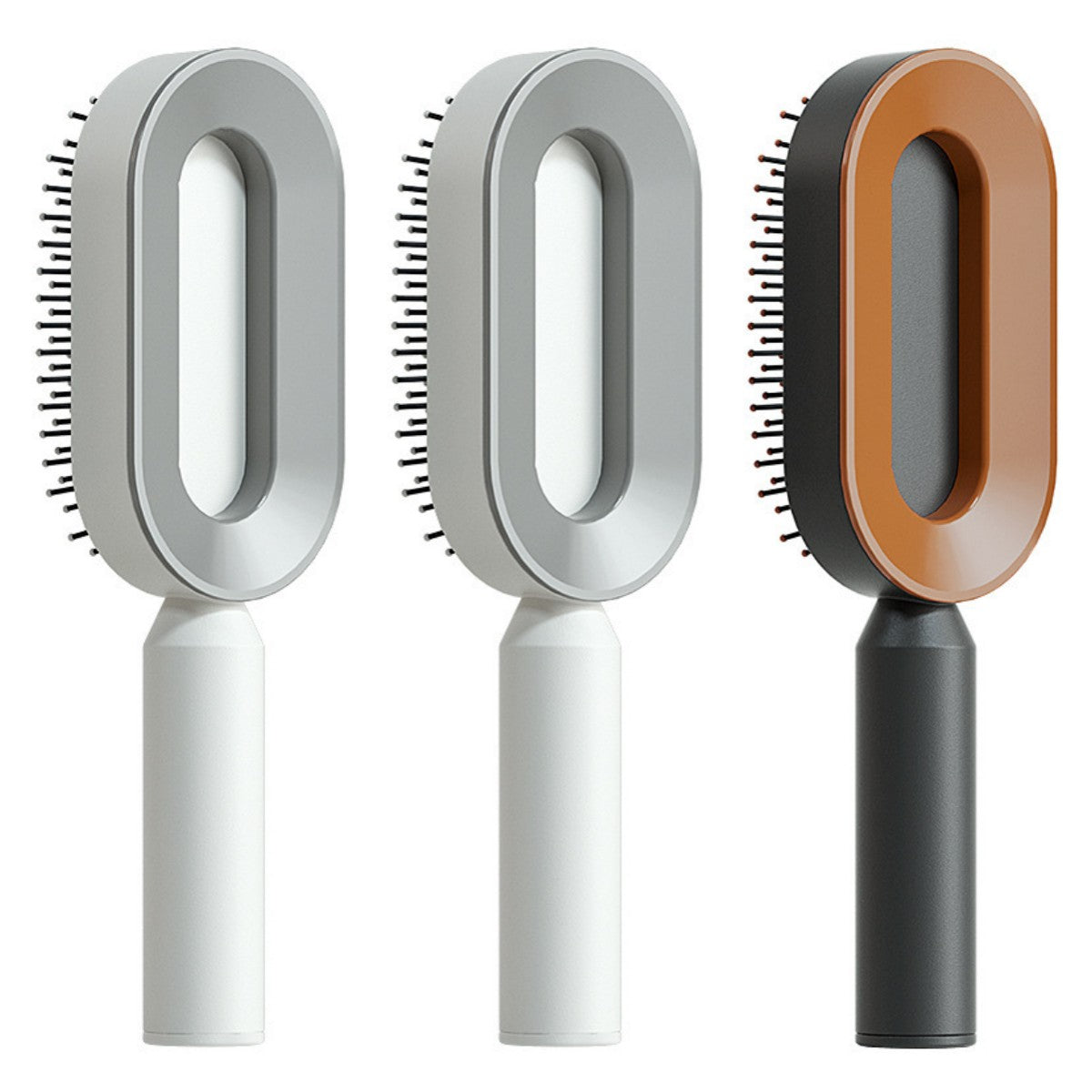 Brosse Démêlante Auto-Nettoyante | Massage Cuir Chevelu Anti-Statique