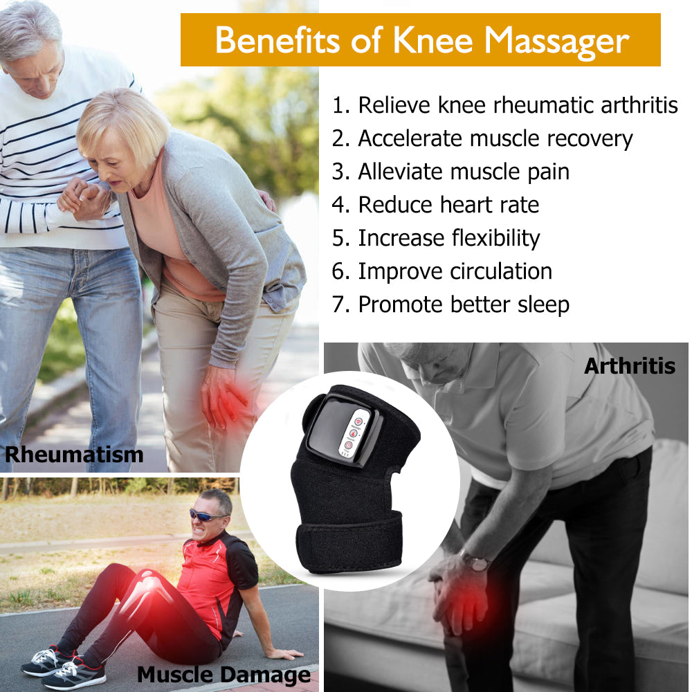 Genouillère Chauffante Infrarouge | Masseur Vibrant Anti-Douleur