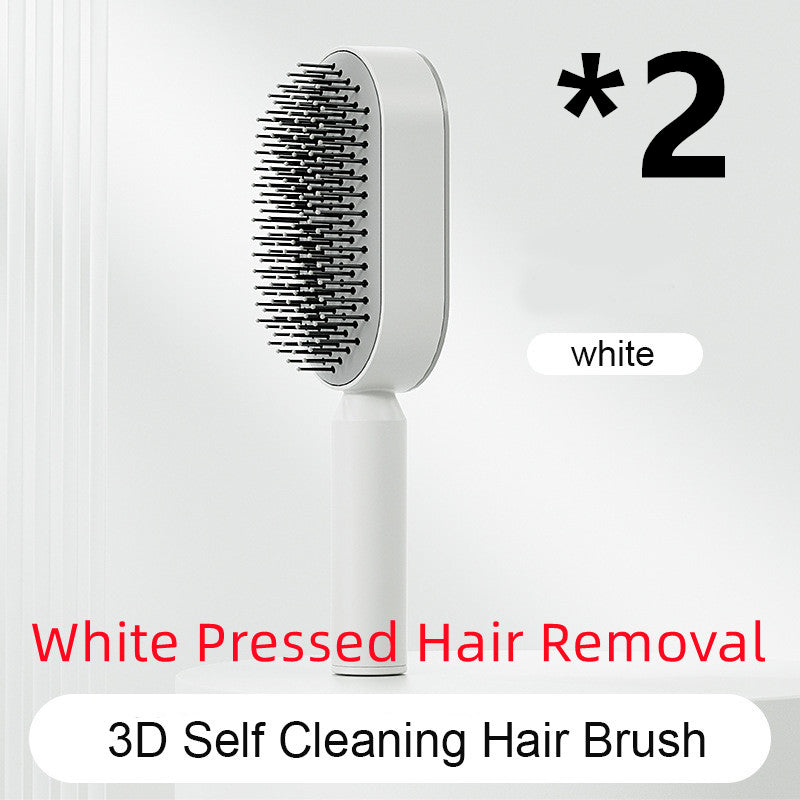Brosse Démêlante Auto-Nettoyante | Massage Cuir Chevelu Anti-Statique