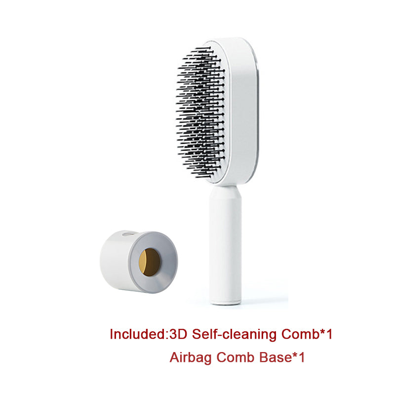 Brosse Démêlante Auto-Nettoyante | Massage Cuir Chevelu Anti-Statique