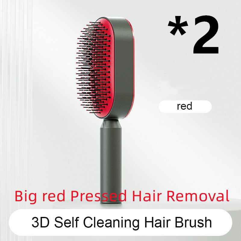 Brosse Démêlante Auto-Nettoyante | Massage Cuir Chevelu Anti-Statique