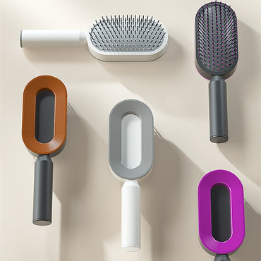 Brosse Démêlante Auto-Nettoyante | Massage Cuir Chevelu Anti-Statique
