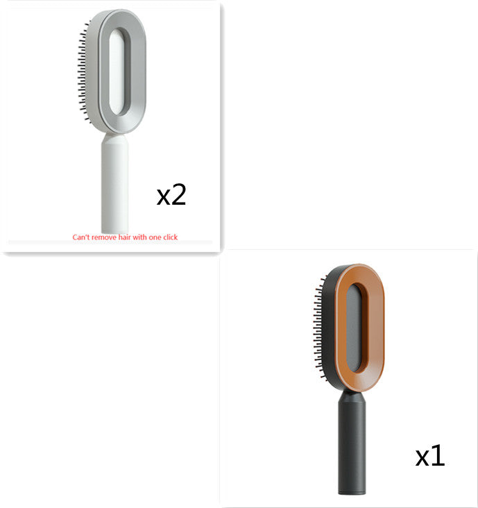 Brosse Démêlante Auto-Nettoyante | Massage Cuir Chevelu Anti-Statique