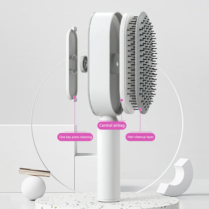 Brosse Démêlante Auto-Nettoyante | Massage Cuir Chevelu Anti-Statique