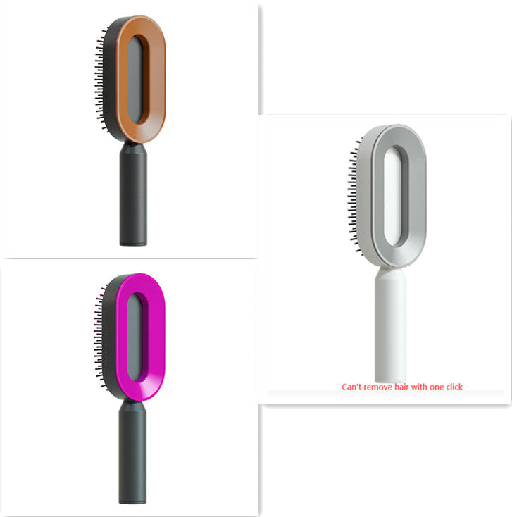 Brosse Démêlante Auto-Nettoyante | Massage Cuir Chevelu Anti-Statique