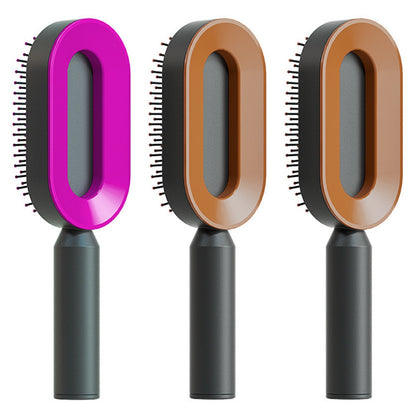 Brosse Démêlante Auto-Nettoyante | Massage Cuir Chevelu Anti-Statique