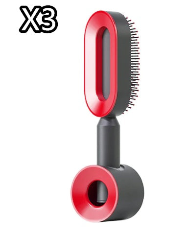 Brosse Démêlante Auto-Nettoyante | Massage Cuir Chevelu Anti-Statique