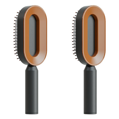 Brosse Démêlante Auto-Nettoyante | Massage Cuir Chevelu Anti-Statique