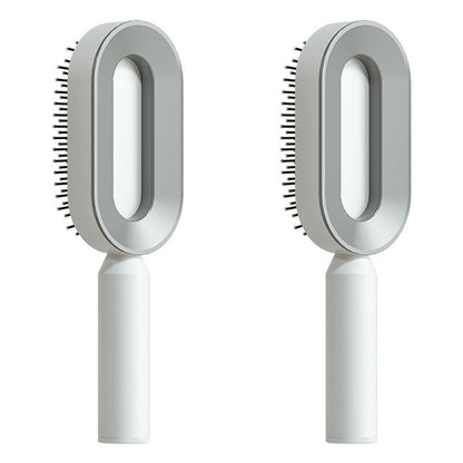 Brosse Démêlante Auto-Nettoyante | Massage Cuir Chevelu Anti-Statique