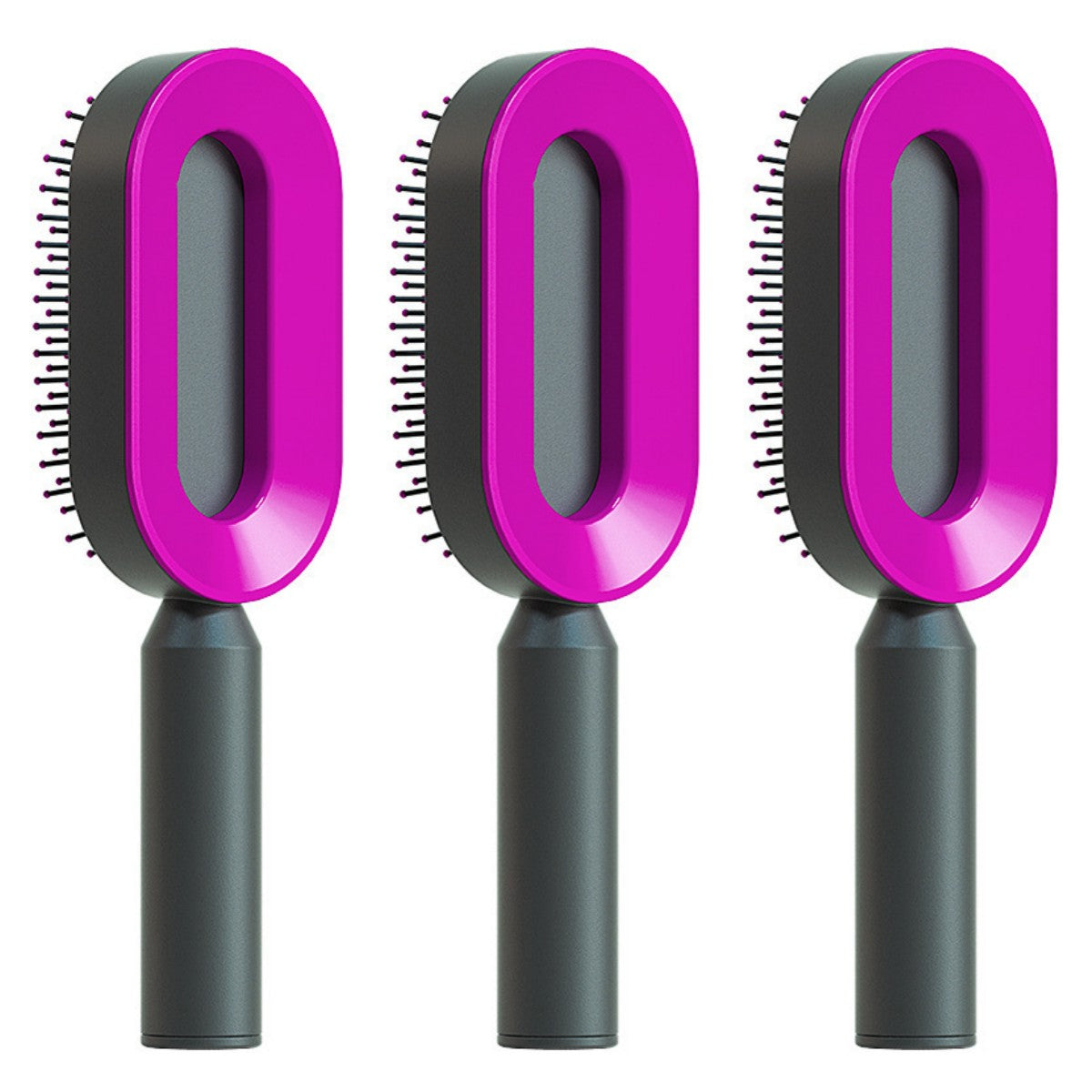 Brosse Démêlante Auto-Nettoyante | Massage Cuir Chevelu Anti-Statique