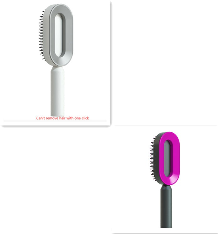 Brosse Démêlante Auto-Nettoyante | Massage Cuir Chevelu Anti-Statique