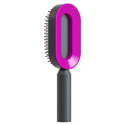 Brosse Démêlante Auto-Nettoyante | Massage Cuir Chevelu Anti-Statique